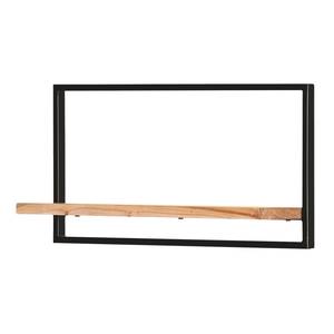 Open wandkast Mello III massief acaciahout - natuurlijk acaciahout/zwart - Breedte: 65 cm