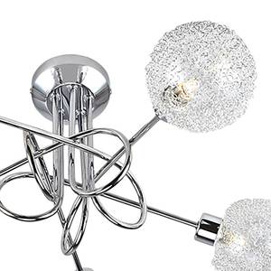 LED-hanglamp Bubblz III glas/aluminium - 5 lichtbronnen