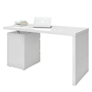 Bureau Houstrup Hoogglans wit/San Remo eikenhouten look