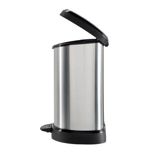 Poubelle Eikamp Matière plastique - Argenté / Noir - Hauteur : 45 cm