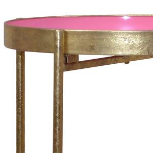 Beistelltisch Mansie II Metall - Rosa / Gold