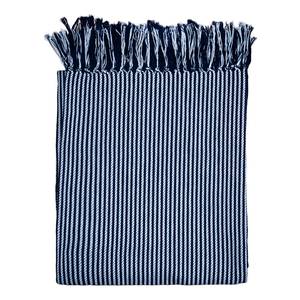 Plaid Portea Pinstripe Leeds Webstoff - Graublau