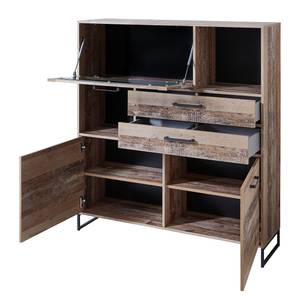 Highboard Mooca Gemixt gebruikt hout-look/antracietkleurig