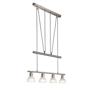 LED-hanglamp Daytona Metaal/glas - 4 lichtbronnen