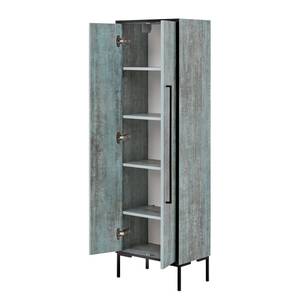 Hoge kast Max II Eikenhouten Patina look