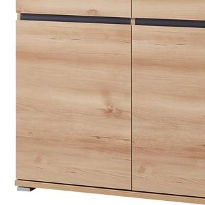 Dressoir Lissabon Beukenhouten look/antracietkleurig - Breedte: 144 cm