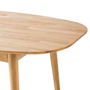 Houten eettafel FINSBY ovaal massief eikenhout