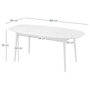 Table en bois massif FINSBY ovale Chêne massif