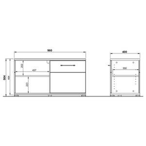 Schoenenbank Nerola Wit/Concrete look