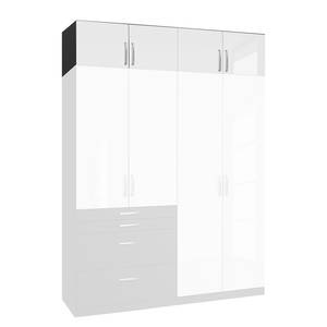 Kastopzetstuk Homburg Wit / Grijs-metallic - Breedte: 181 cm