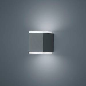 LED-wandlamp Kibo Plexiglas/aluminium - 2 lichtbronnen - Zwart