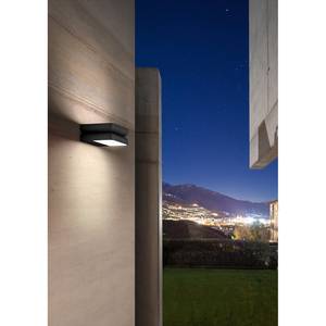 LED-wandlamp Snap Plexiglas/aluminium - 2 lichtbronnen - Zwart