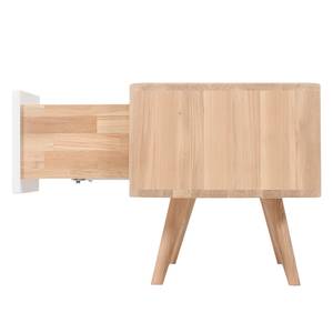 Tv-meubel Loca V deels massief wild eikenhout - Licht geoliede wild eikenhouten look - 135 x 42 cm