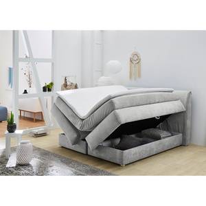 Lit boxspring Cervantes Gris clair - D2 souple