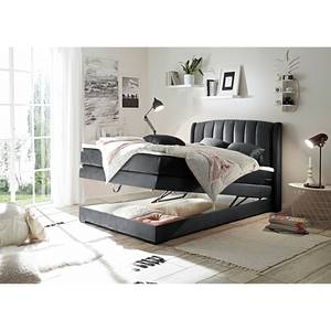 Boxspringbett Malvinas Anthrazit - 120 x 200cm