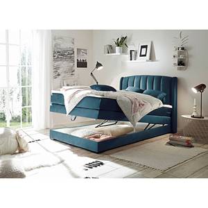 Lit boxspring Malvinas Bleu foncé - 140 x 200cm