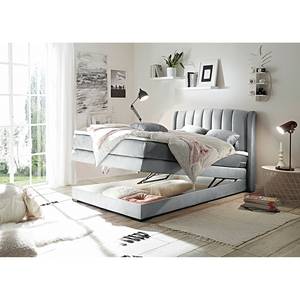 Lit boxspring Malvinas Gris - 140 x 200cm