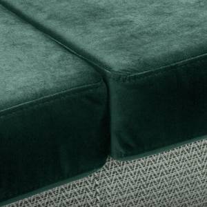 Canapé Croom I (3 places) Microfibre - Tissu Fida / Velours Freda: Vert menthe / Pétrole