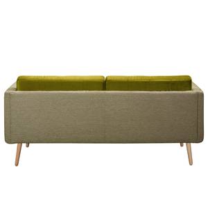 Canapé Croom I (3 places) Microfibre - Tissu Fida / Velours Freda: Beige vert / Vert olive