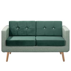 Sofa Croom I (2-Sitzer) Webstoff Fida / Samt Freda: Mintgrün / Petrol