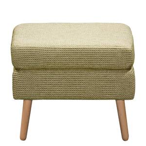 Gestoffeerde hocker Croom microvezel - Geweven stof Fida: Beige groen