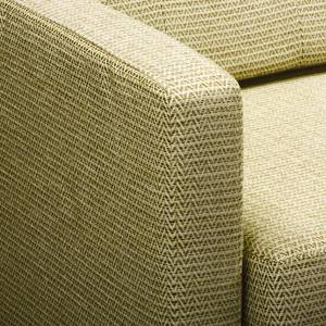 Fauteuil Croom microvezel - Geweven stof Fida: Beige groen - Zonder hocker