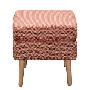 Gestoffeerde hocker Croom microvezel - Geweven stof Fida: Oud pink