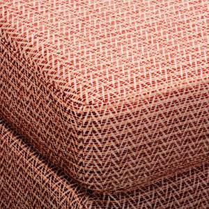 Gestoffeerde hocker Croom microvezel - Geweven stof Fida: Oud pink