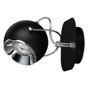 LED-wandlamp Ball Staal - 1 lichtbron - Zwart