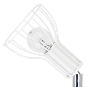 Lampe Megan Acier - 1 ampoule - Blanc