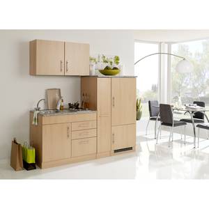 Keukenblok Toronto II Beukenhouten look - Breedte: 190 cm - Kookplaten