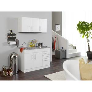 Single-Küchenzeile Toronto Weiß - Breite: 120 cm - Kochplatte