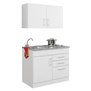 Single-Küchenzeile Toronto Weiß - Breite: 100 cm - Kochplatte