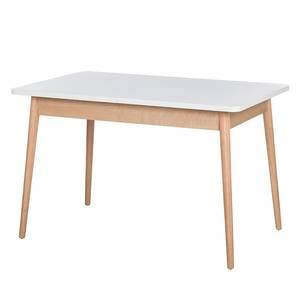 Table extensible LINDHOLM extensible - Chêne partiellement massif - Blanc - 120 x 90 cm