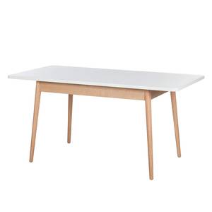 Table extensible LINDHOLM extensible - Chêne partiellement massif - Blanc - 120 x 90 cm