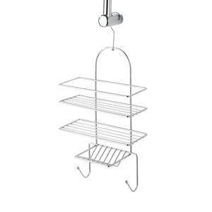 Duschcaddy Avairo Silber - Metall - 25 x 54 x 10 cm