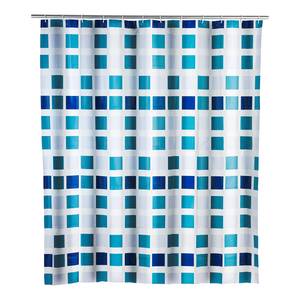 Duschvorhang Mosaik Blau - Textil - 180 x 200 cm