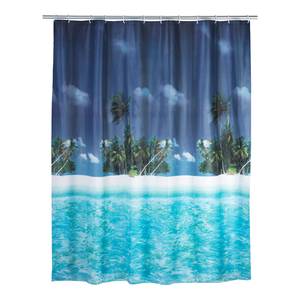 Rideau de douche plage avec palmiers Multicolore - Textile - 180 x 200 cm