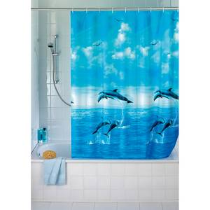 Douchegordijn Dolphin Meerkleurig - Textiel - 180 x 200 cm