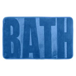 Badteppich Memory Foam Bath Blau - Textil - 50 x 80 cm