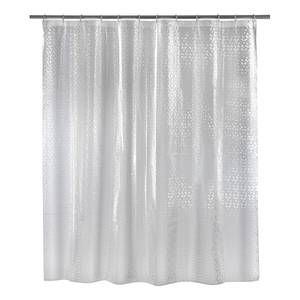 Rideau de douche Stamp Transparent - Textile - 180 x 200 cm