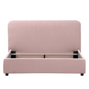 Gestoffeerd bed Chiara I geweven stof in fluwelen look - Mauve - 90 x 200cm - Geen opbergruimte