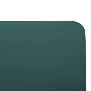 Gestoffeerd bed Chiara I geweven stof in fluwelen look - Antiek groen - 160 x 200cm - Geen opbergruimte