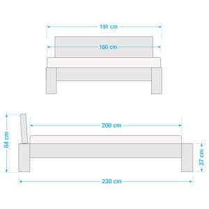 Massief houten bed Morton I Massief moeraseikenhout - 160 x 200cm