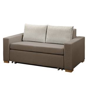 Canapé convertible LATINA Basic Tissu - Tissu Sari / Tissu Habren: Taupe / Beige-Taupe - Largeur : 153 cm