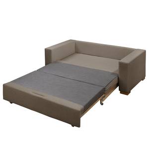 Schlafsofa LATINA Basic Webstoff - Webstoff Sari / Webstoff Habren: Taupe / Beige-Taupe - Breite: 153 cm