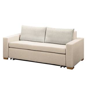 Slaapbank LATINA Basic Geweven stof - Geweven stof Sari / Geweven stof Habren: Beige / Beige-Grijs - Breedte: 193 cm