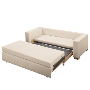 Slaapbank LATINA Basic Geweven stof - Geweven stof Sari / Geweven stof Habren: Beige / Beige-Grijs - Breedte: 193 cm