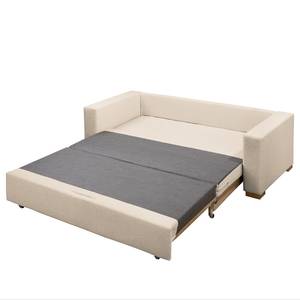 Slaapbank LATINA Basic Geweven stof - Geweven stof Sari / Geweven stof Habren: Beige / Beige-Grijs - Breedte: 193 cm