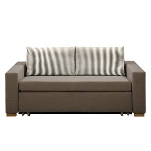 Schlafsofa LATINA Basic Webstoff - Webstoff Sari / Webstoff Habren: Taupe / Beige-Taupe - Breite: 193 cm